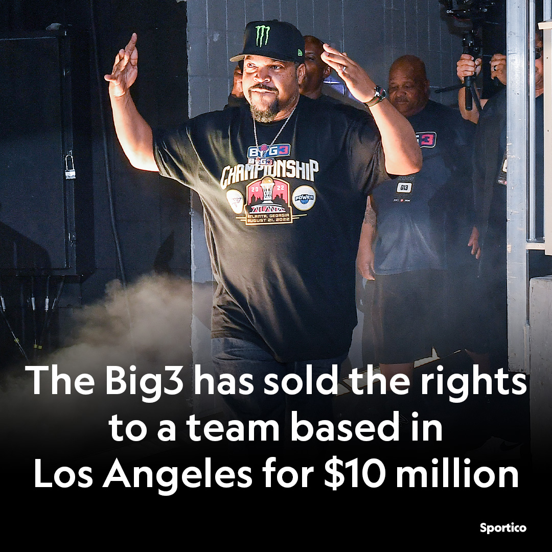 .@thebig3 the 3-on-3 basketball league co-founded by rap and movie star @icecube, will have an L.A. team next season The league announced Friday that it has sold the rights to a team based in Los Angeles to a group of investors led by DCB Sports for $10 million.