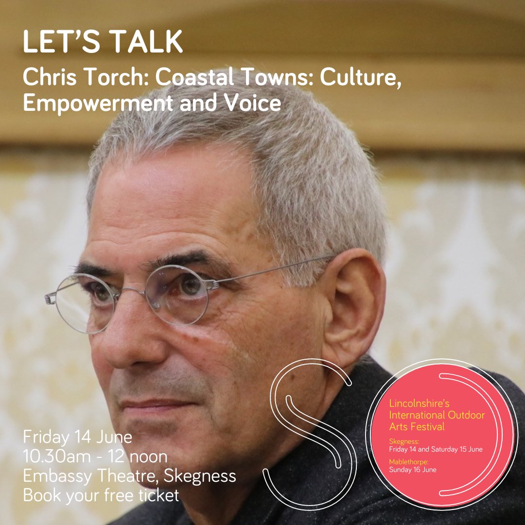 We are proud to welcome Chris Torch as part of the the Let's Talk Programme for So Festival 2024. He will discuss ‘Coastal Towns: Culture, Empowerment and Voice’ followed by a roundtable discussion. Find out more and book your free tickets sofestival.org/so-festival-20… #sofestival