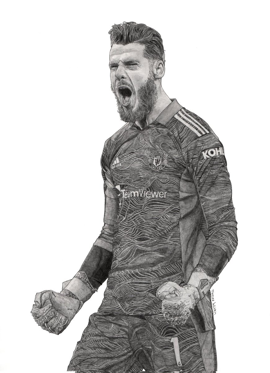 It's been 2 years since I drew one of my favourite players, David De Gea. One of my best drawings ever. What do you think?