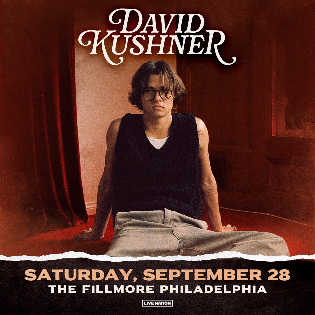 🚨CONCERT ANNOUNCEMENT🚨 @davidkushner_ is coming to @fillmorephilly on September 28th‼️ Tix on sale Friday 5/17 at 10am + we have your chance to win at Q102.com