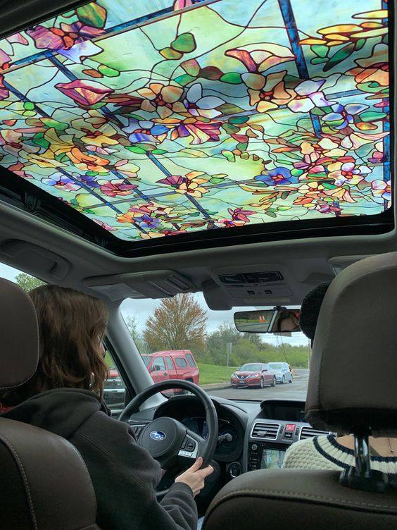 stained glass-inspired sunroof
