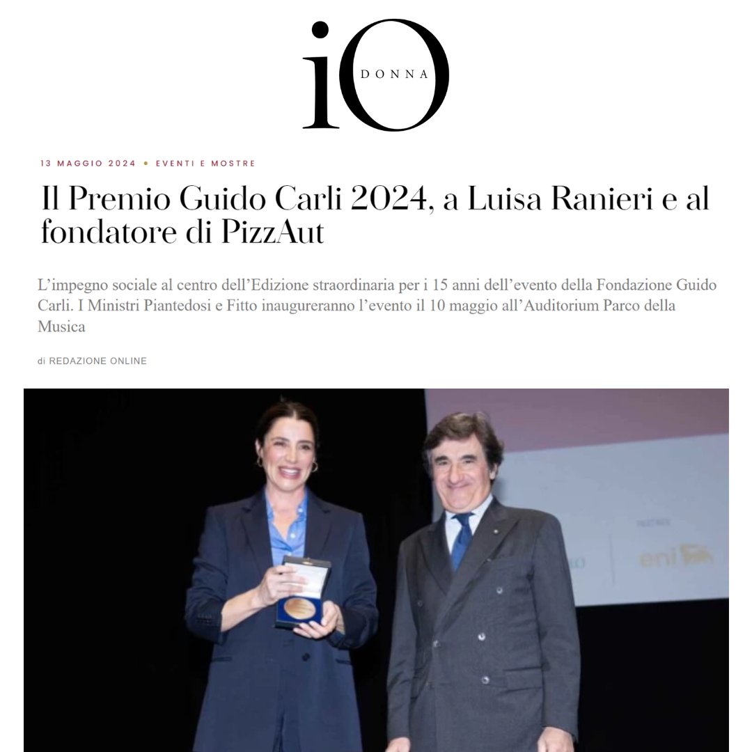 Tutti i dettagli, le emozioni e i momenti più importanti del #PremioGuidoCarli.

Un ringraziamento alla direttrice Danda Santini e a Io Donna per aver condiviso con noi questa #XVEdizione.

#EdizioneStraordinaria @Corriere @IOdonna @DandaSantini @lucfontana @CairoRCS_Media