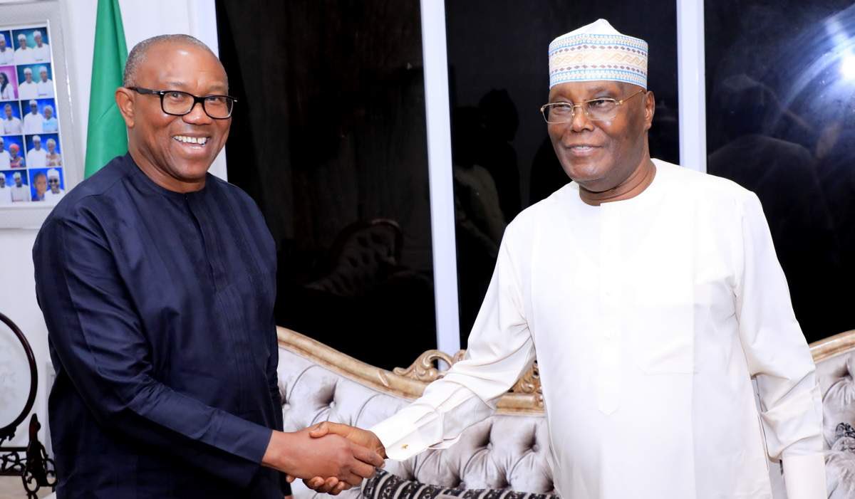 Just In: Peter Obi paid a courtesy visit to HE. Atiku Abubakar today!