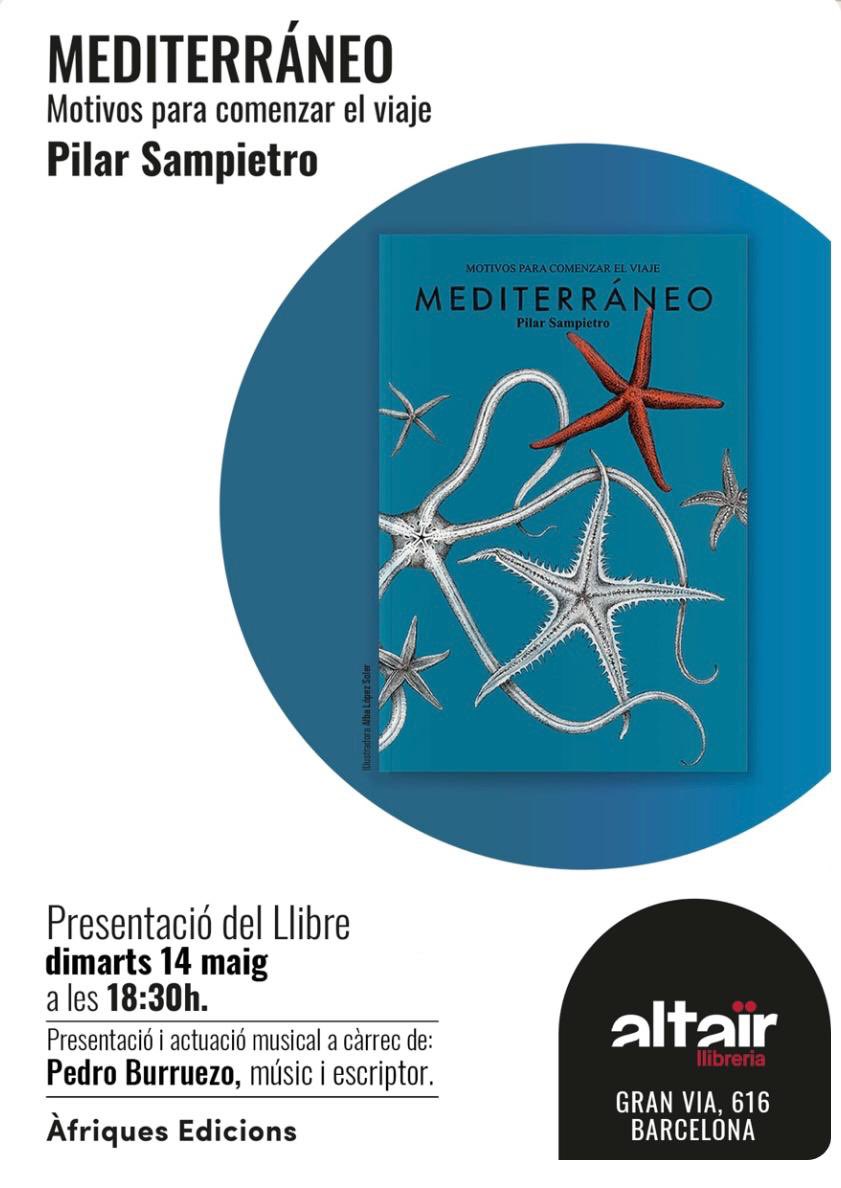 Demà Dimarts a <a href="/altairviatges/">Altaïr</a> 18.30h presentem 📖 sobre els nostres darrers 15 anys mediterranis. Amb penya segats però també amb mel. Hi seran <a href="/PepBernadas/">Pep Bernadas - Altaïr</a> #AfriquesEdicions i la veu i música de Pedro Burruezo i Berna Jones 🎻