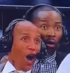 DFMoizoos's tweet image. This picture is now the standard for being shocked and excited. Thank you @ReggieMillerTNT @JCrossover