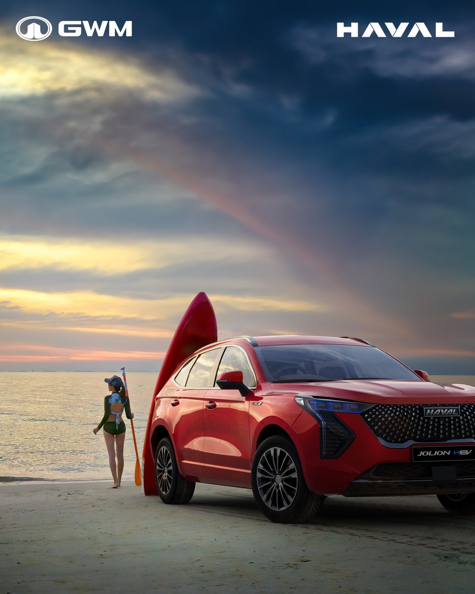 Epic sunsets & endless adventures in the HAVAL Jolion HEV. 

Find out more: bit.ly/3szUpHw

#HAVALSouthAfrica #HAVALJolionHEV #BeachLife