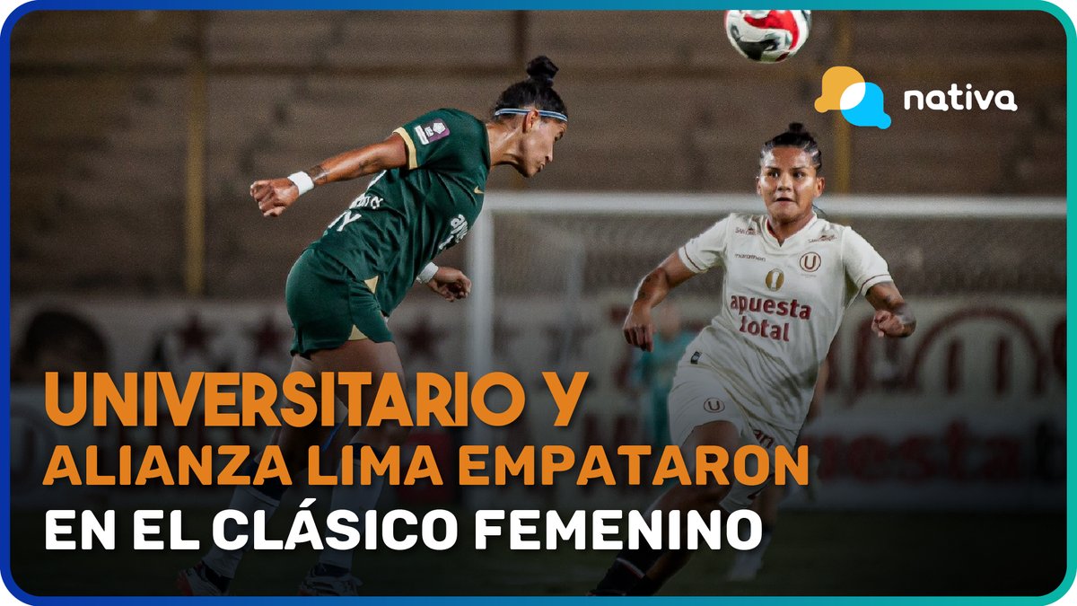 ⚽ Universitario y Alianza Lima empataron en el clásico femenino. Igualaron 0-0 en el Estadio Monumental. ⚽ Mira aquí el bloque deportivo, con la conducción de @BernyBecerra9, comentarista de Nativa: lc.cx/RizXsA 📺 20.3 y 18.1 en señal abierta (TDT)