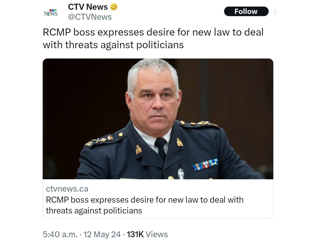 The dirt bag should be fired. There are plenty of laws but the RCMP refuse to enforce them, allowing liberals to continue on their crime spree.