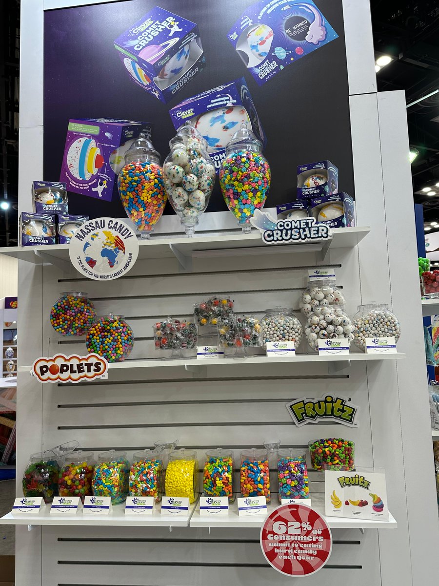 We're all set for Sweets &amp; Snacks visitors tomorrow! Stop by booth 11002 to say hi and see ALL the newness we have this year.  
#sweetsandsnacks #nassaucandy #foodbusiness #foodretail #retail #wholesaler #sweets #candy #candyretail #candyshop #candystore #confectionery