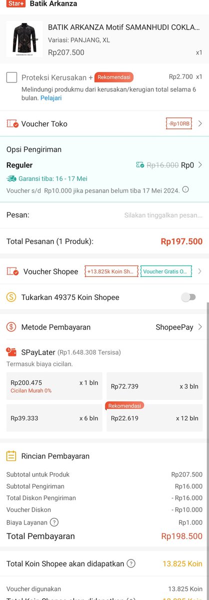 Fihrisss's tweet photo. Ini permainan seller atau pihak shopeenya, harga barang asli sama yg udah dimasukin ke rincian pembayaran kok bisa beda 10k pas bgt voucher tokonya 10k.... Rasanya kyk sama aja harganya... Tp yaweslah cukup tau!!! https://t.co/O5OXVTJ1vP