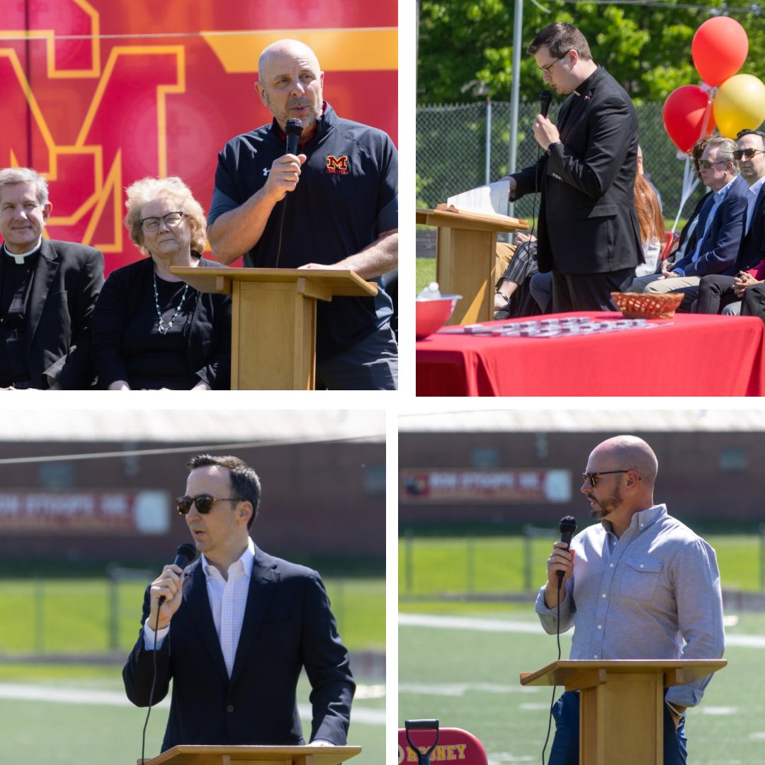 MooneyFamily's tweet photo. As we come to the end of a great year at Cardinal Mooney High School, we gathered to mark the breaking of ground for our new track and athletic field. Thanks to the generosity of the #MooneyFamily, our teams will have a brand new track and field for the 2024 fall sports season! https://t.co/HUEYMGVcZI