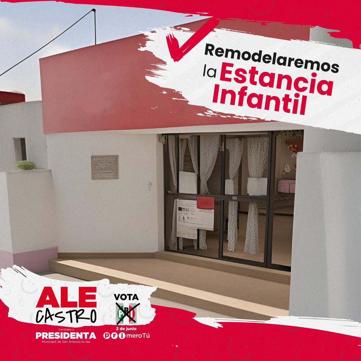 AleCastroSoy's tweet photo. Nuestros estudiantes deben de contar con los incentivos necesarios para seguir estudiando: 
✅ Entrega de calzado escolar para los estudiantes de las seis primarias de nuestro municipio. 
✅ Remodelación de la #EstanciaInfantil. 
#ContigoEsPosible este 2 de junio. 
#DebateSALI https://t.co/8KJsN0mdQr
