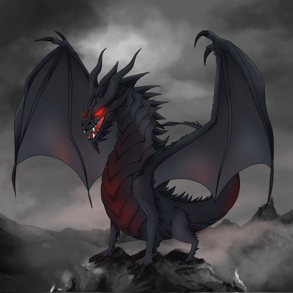 Here is the final product of my dragon familiar. His name is Adnudu the Dragonlord. Art was done by jevilshah on fiverr.