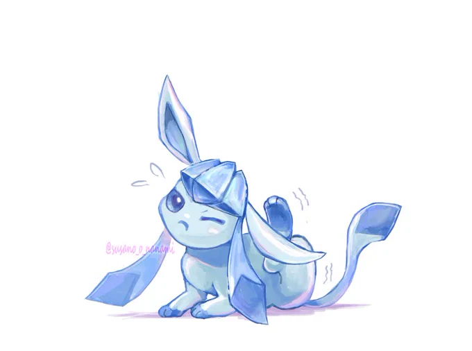 痒いところに届かない #Glaceon #pokemon
