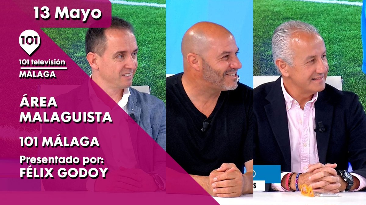 101tvMalaga's tweet photo. ⚽ @AreaMalaguista, toda la actualidad del @MalagaCF. Hoy con Álvaro Pérez @AntequeraCF, Francis Bravo segundo entrenador del Malagueño y Ernesto Salido CEO @JTorremolinosCF 
📅 13 mayo
🕙 21.30h
📺 TDT, web y YouTube.
👉 https://t.co/VGSnnJBLxd

@101tvMalaga  @ElShowdegodoy https://t.co/QzmcNzcmsv