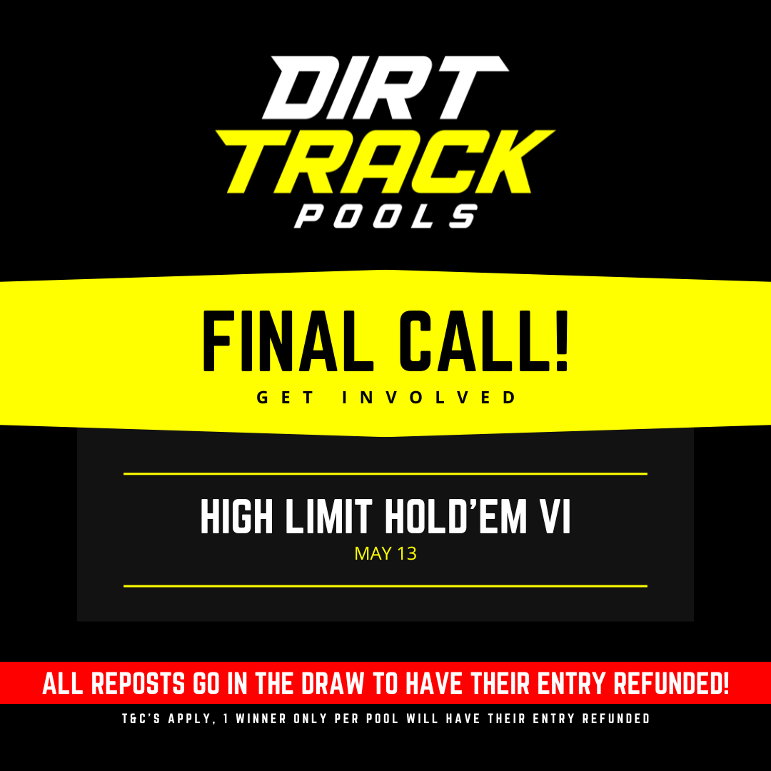 DirtTrackPools's tweet photo. 🚨 FINAL CALL! 🚨

High Limit Hold'em VI kicks off TONIGHT at 6:30pm EST, with one night of racing at Indiana's Baddest Bullring, Kokomo Speedway, with over 40 High Limit Racing Sprint Cars on deck!

High Limit Hold'em VI👇
https://t.co/13yMPyy8Lp

$20 ENTRY FEE EACH https://t.co/vJqhiVCUpC