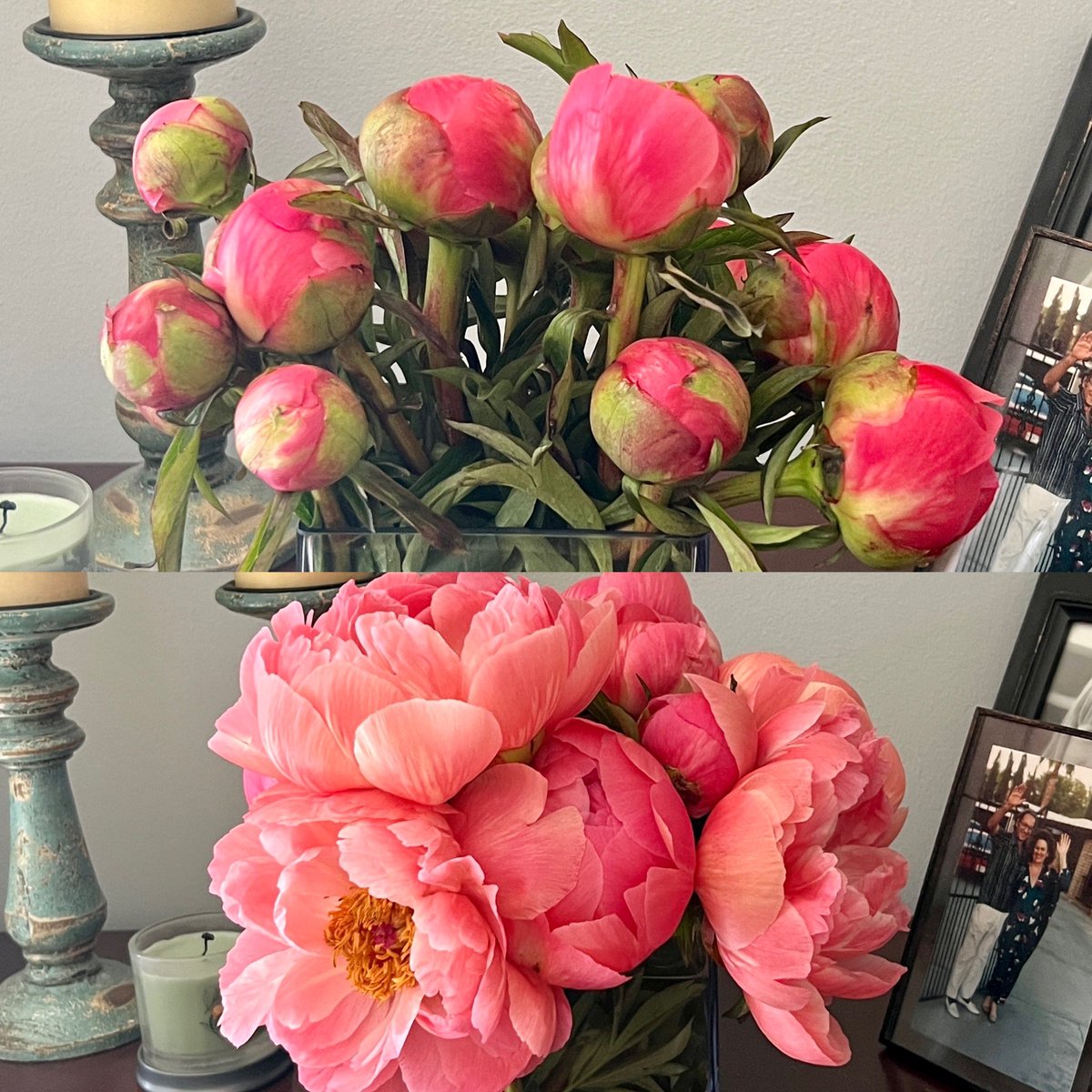 Can’t say enough about this woman owned floral company Farmgirlflowers.com These are my peonies 🩷🧡 They do the most beautiful floral arrangements and ship nationwide. No vases. Wrapped in burlap for delivery. #flowers #florist #gift #MothersDay