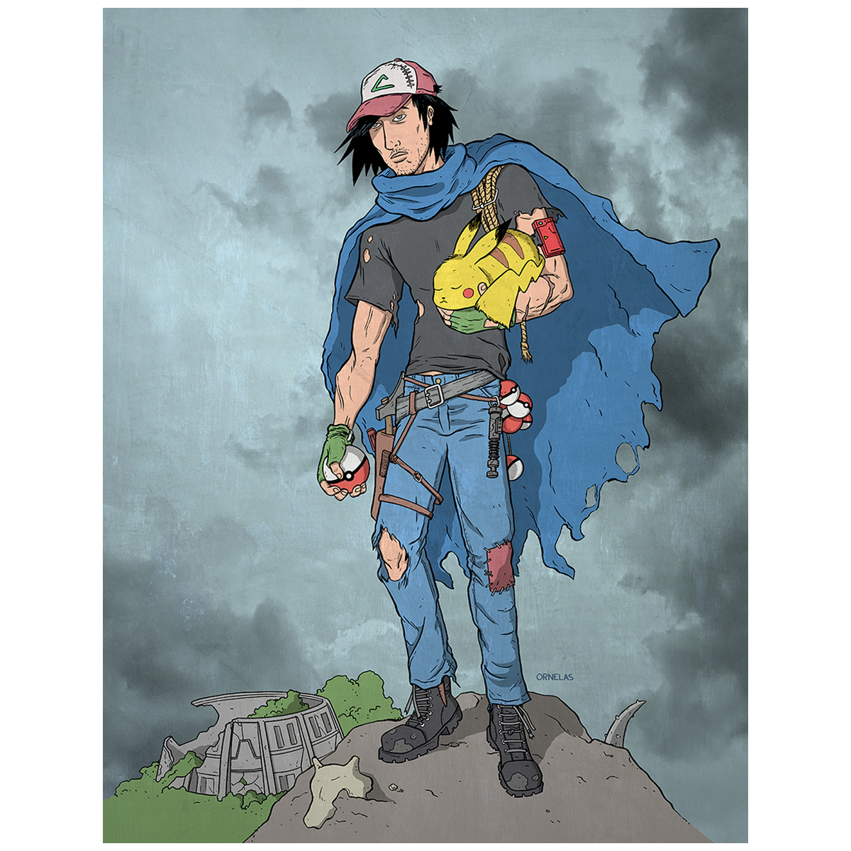 PokeMONDAY 🎶 "Come with me, the time is right, There's no better team, Arm in arm, we'll win the fight
It's always been our dream" 🎶 #BuyOrnelasArt #commissionsopen #supportlocalartists #shopsmall #supportindieartists 
#AshKetchum #Pikachu #25years #PokemonChampion