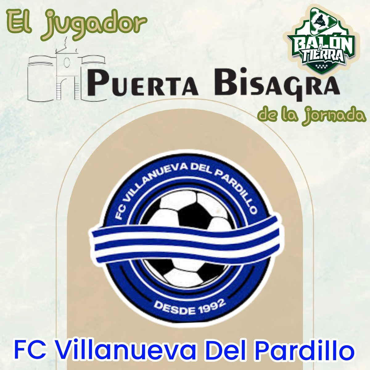 ⚽𝗘𝗟 𝗝𝗨𝗚𝗔𝗗𝗢𝗥 𝗕𝗔𝗧 𝗗𝗘 𝗟𝗔 𝗝𝗢𝗥𝗡𝗔𝗗𝗔 🔝

De la mano de nuestro patrocinador aquí tenéis los jugadores @puertaBisagra DE LA JORNADA:

📍 Toda la plantilla del <a href="/FCVPAR/">FCVPAR</a> comandado por <a href="/zamorano_javi/">Javi Zamorano</a> luchando hasta el final.

Muchísimas gracias amigos sois ejemplo 🔝