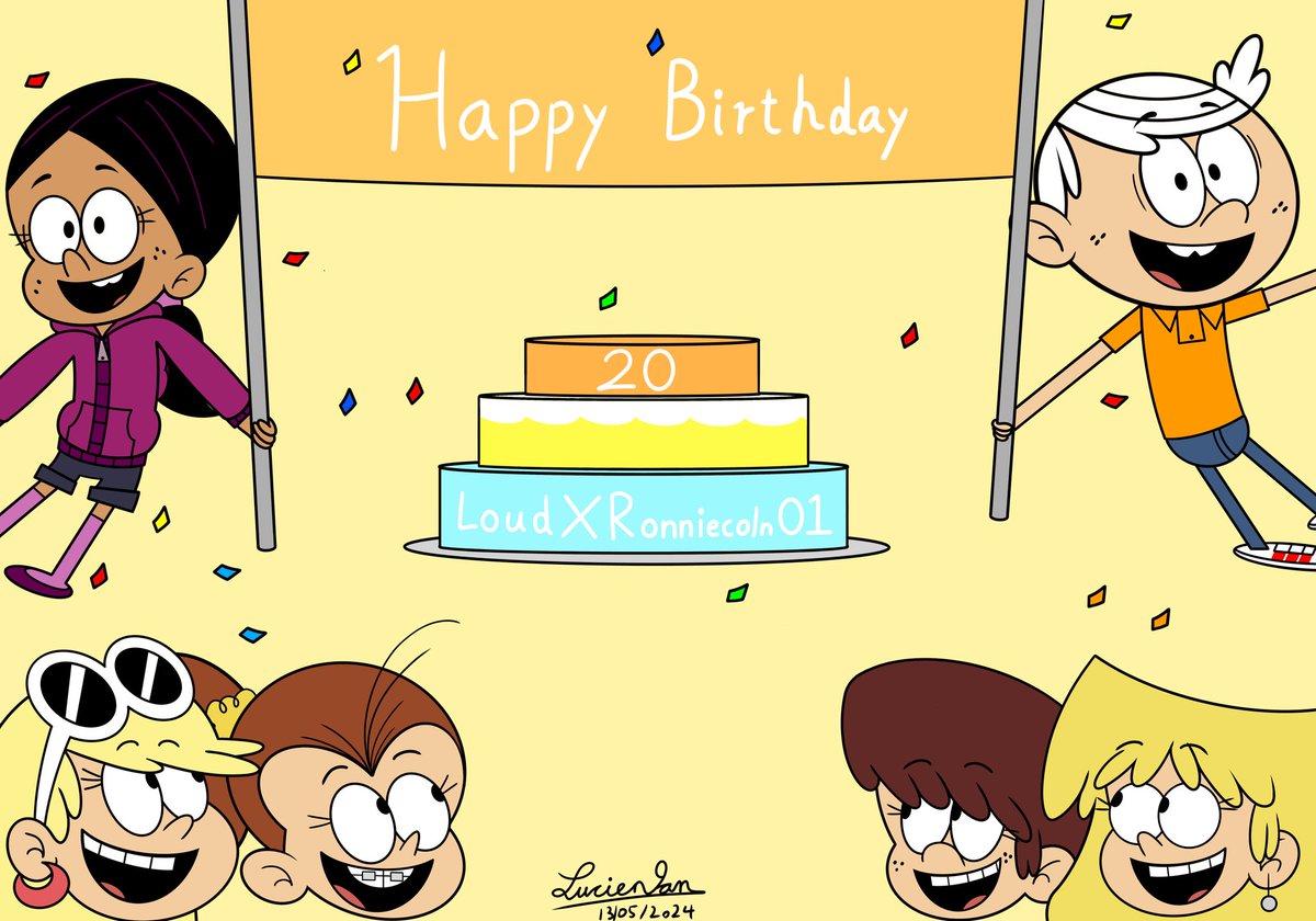 New Art Delivery 🎨 ✨️ Loud House - Birthday Celebration It's finally my birthday🎂🎉🎊. Of course I have lots of fun today. Thanks everyone for saying Happy birthday to me. Art by me. Hope you like it #loudhouse #lincolnloud #birthday