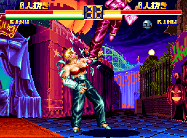 入力が難しいコマンド 『龍虎の拳 2』キング 「サプライズローズ