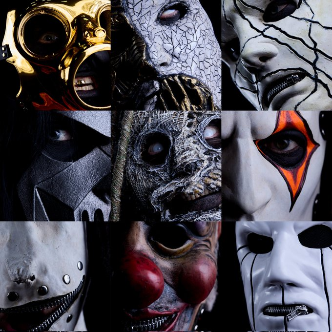 AcostaMzk's tweet photo. #SLIPKNOT #newmasks #25thAnniversary https://t.co/dmqFkI5A5g