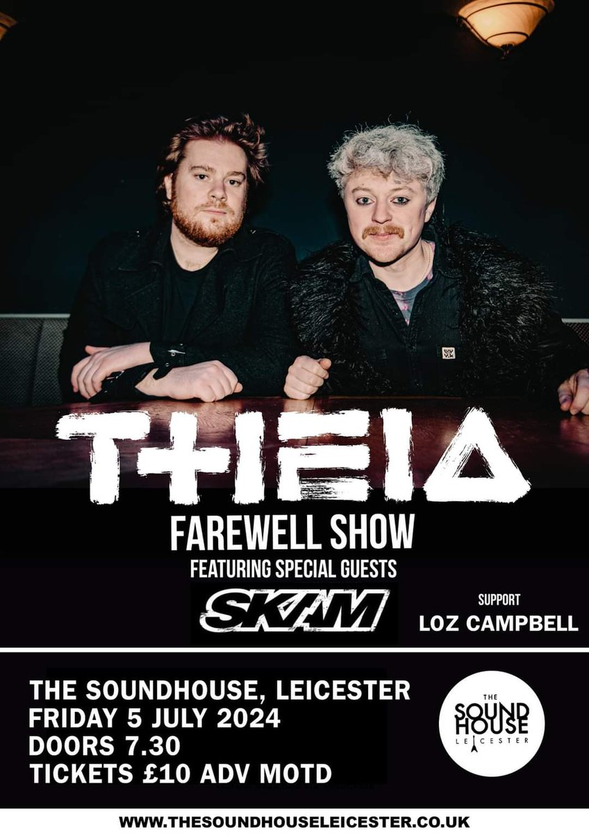 Hoping to see you there 😢 @THEIA_uk @SKAM_UK @LozRocks @The_Sound_House