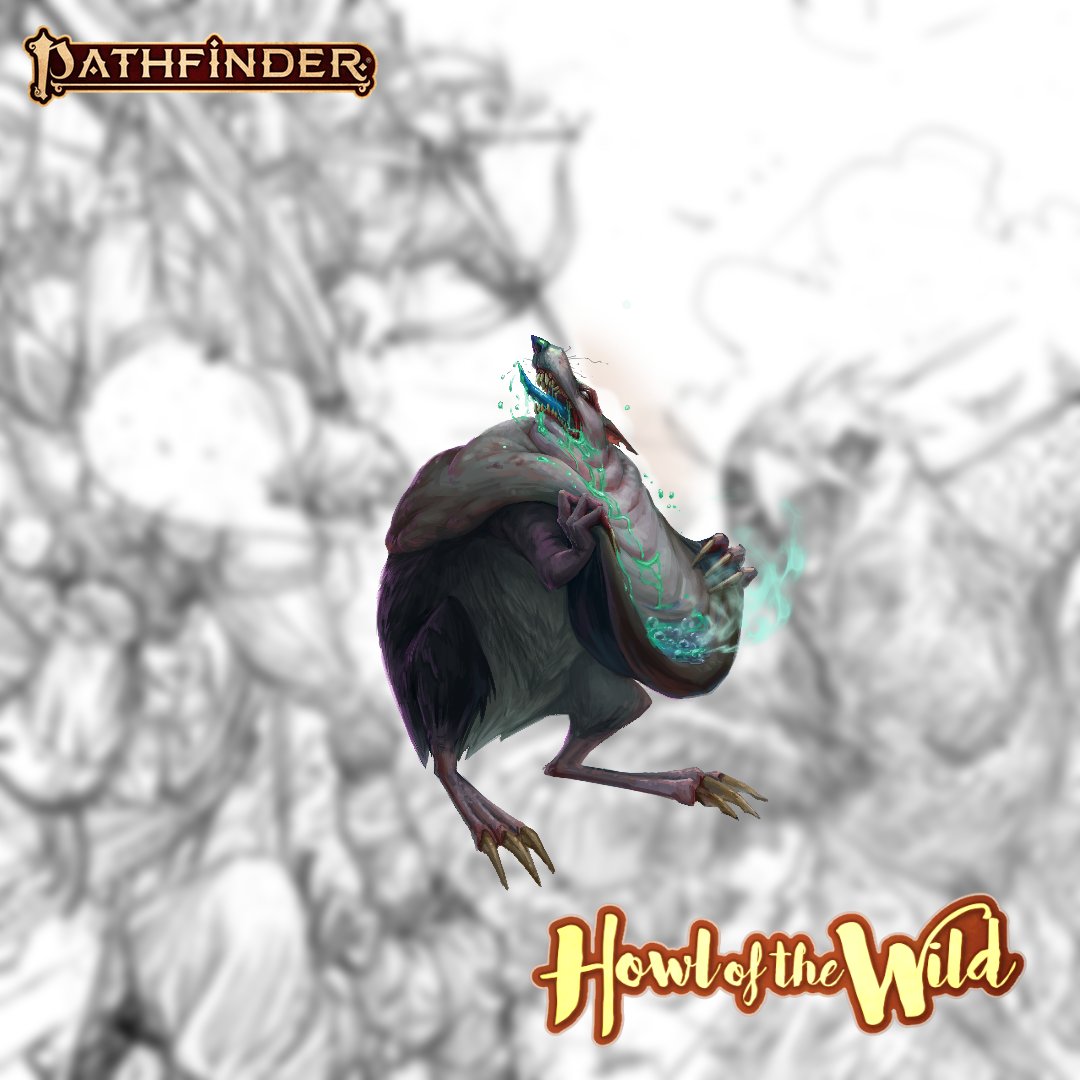 paizo's tweet photo. I certainly didn't know that about hamsters. If I think of the brewers of Golarion, I recall the flynkett, which can Kettle Up its loose skin to boil a potent combination of rainwater and digestive juices that it then Spills onto prey. Watch out for whistling in a rainy jungle! https://t.co/gwAIlOLtRw