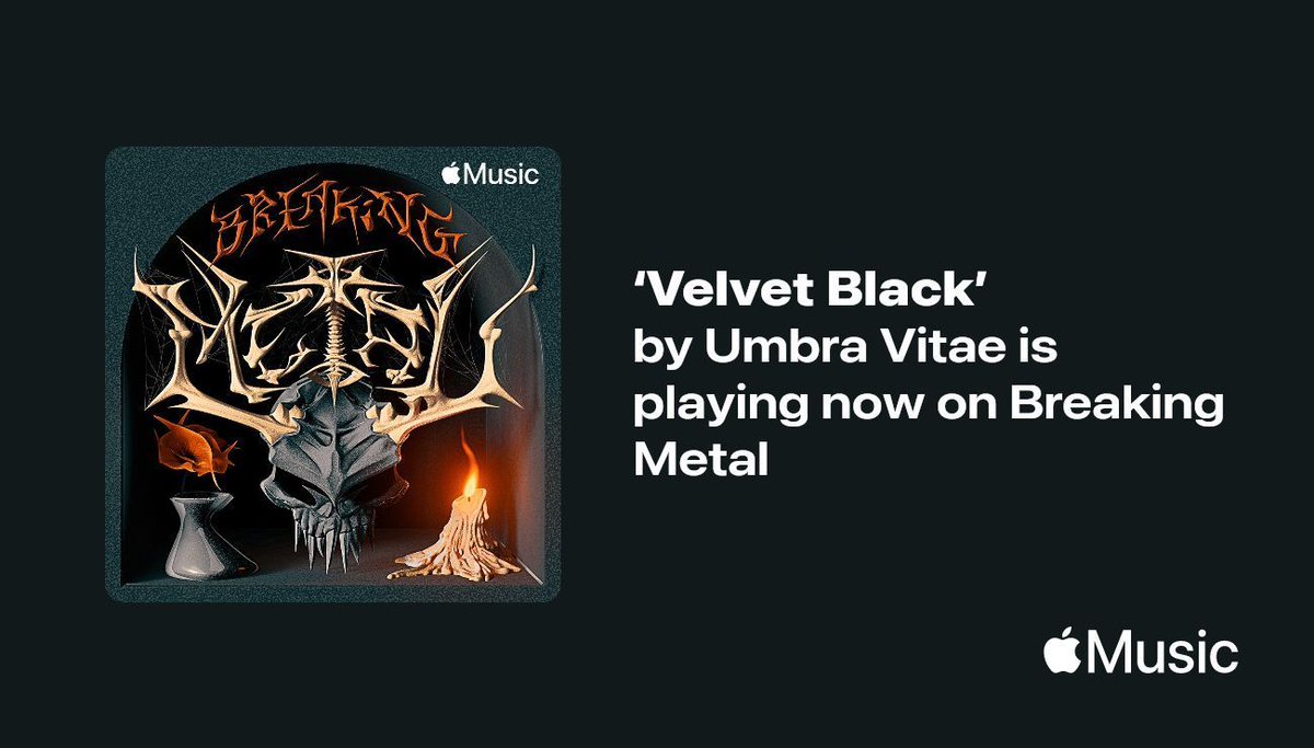 'Velvet Black' by Umbra Vitae is playing now on Breaking Metal on Apple Music! Listen here: music.lnk.to/Lp7VWL #UmbraVitae #VelvetBlack #AppleMusic #Deathwishinc