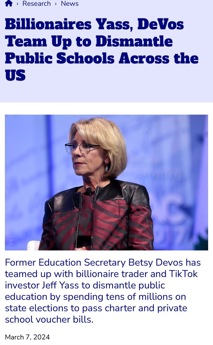 Interestingly at least two of the major contributors: Jeff Yass and Richard Uhlein are also significant funders of the attacks on public education. What do these efforts have in common? The right wing billionaire anti-democratic, pro-Christian nationalist agenda.