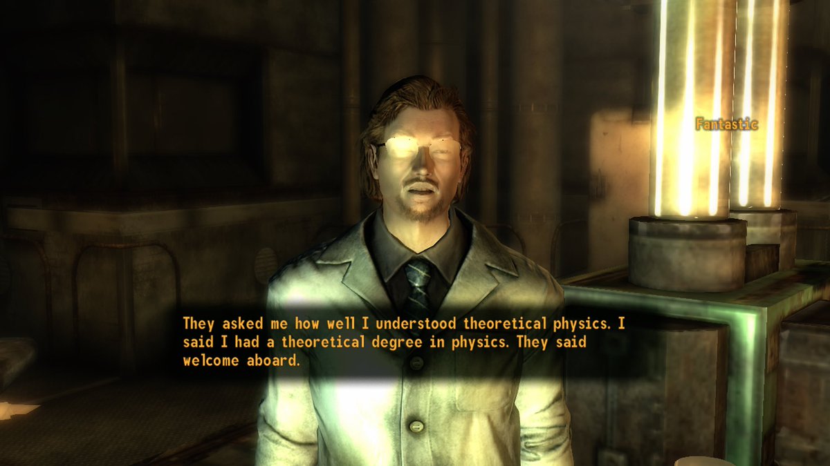 Wonder_Phoenix's tweet photo. Taking notes from Fallout: New Vegas for future interviews https://t.co/HmfcIBc8Yb
