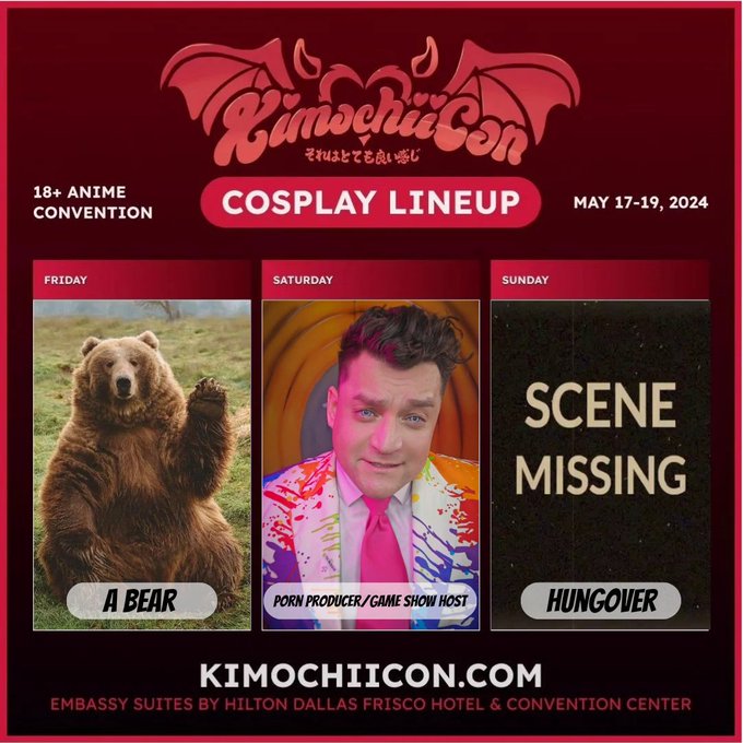 My cosplay lineup for Kimochii Con this weekend. https://t.co/sHYyBAOv0a