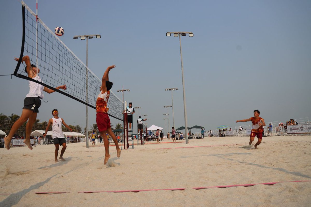 indecam's tweet photo. Pareja juvenil mayor de la rama varonil, venció a Zacatecas en su segundo juego de los Nacionales CONADE 2024 en voleibol de playa, y se mantiene firme en la competencia, a un paso de los cuartos de final. https://t.co/Y9L29wRYPe