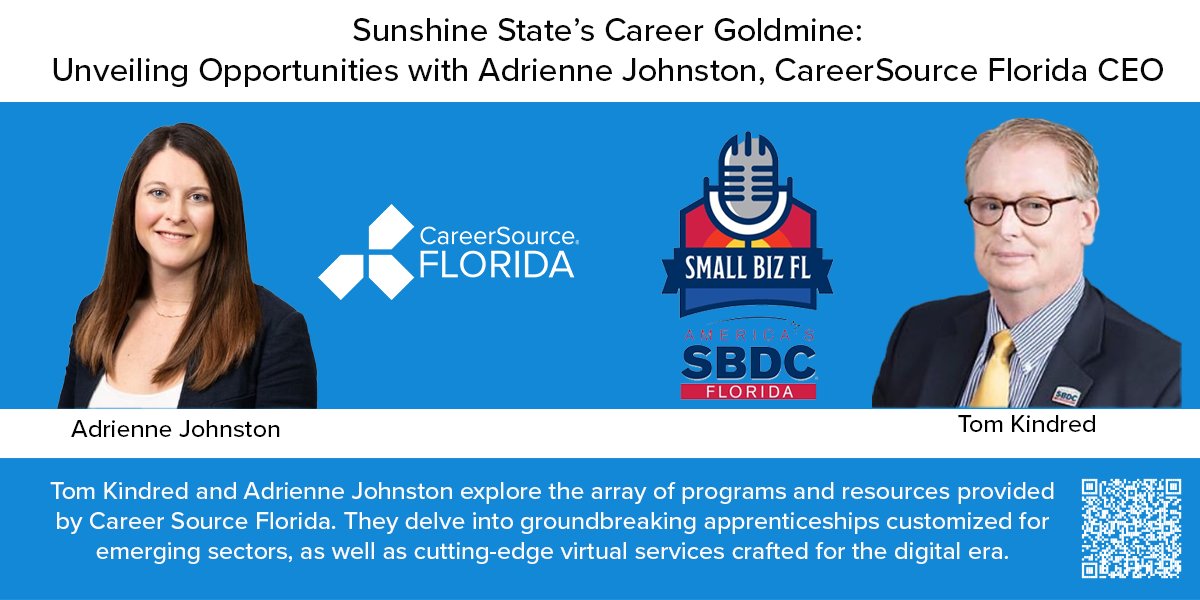 careersourcerc's tweet photo. Tune in to hear Adrienne Johnston and Tom Kindred talk about how business gets done with today's opportunities.
https://t.co/JlkHAAZlar
@CareerSourceFL @FloridaSBDCN https://t.co/7r684nVsL6