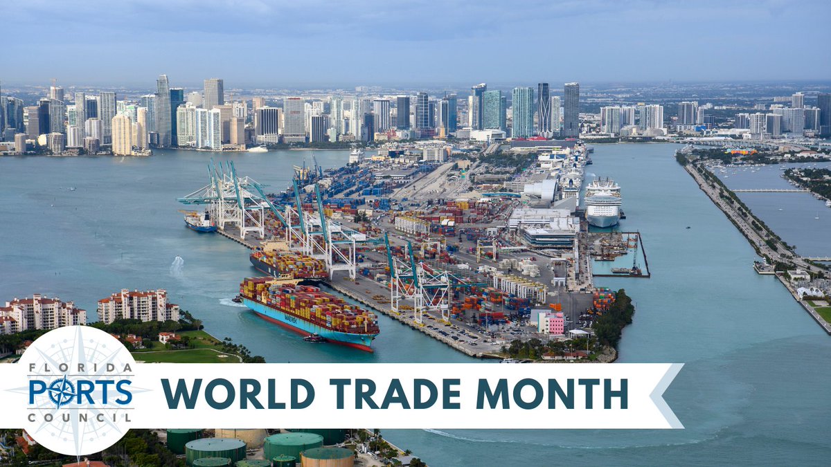 Among the nation’s busiest ports, @PortMiami contributes approximately $43B of economic activity and more than 334K jobs annually. @PortMiami is the Global Cargo Gateway of the Americas. #SeasTheOpportunities at a Florida seaport. #WorldTradeMonth2024