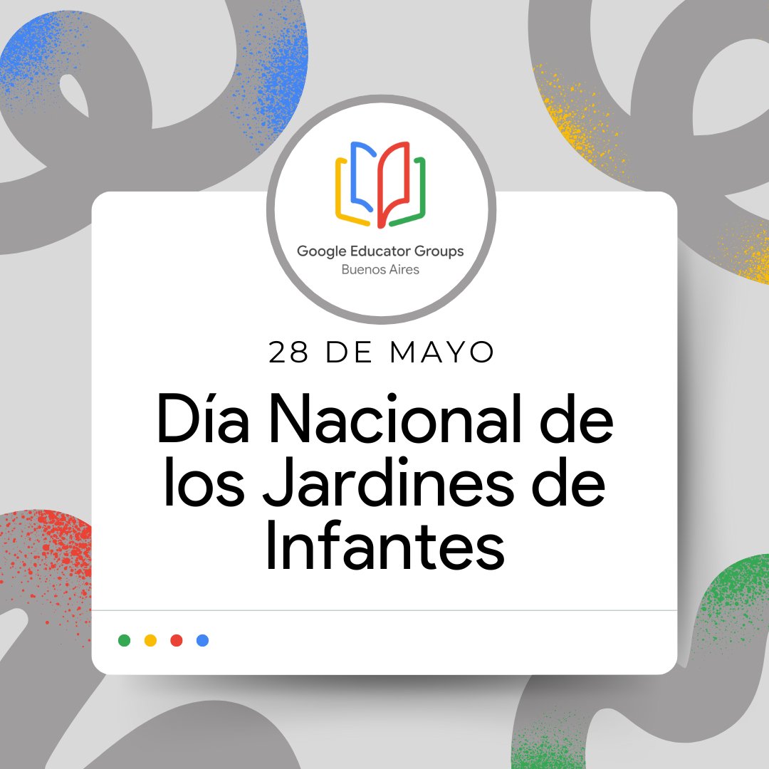 Hoy celebramos el #DiaNacionalDeLosJardinesDeInfantes, espacios fundamentales para el desarrollo integral de nuestros niños. 🌱👧🧒

@GoogleforEducation #GEGprogram #GlobalGEG  #Googleforeducation #googlechampions @globalgeg  @GoogleForEdu @GegProgram @GEGHispano @GlobalGEG