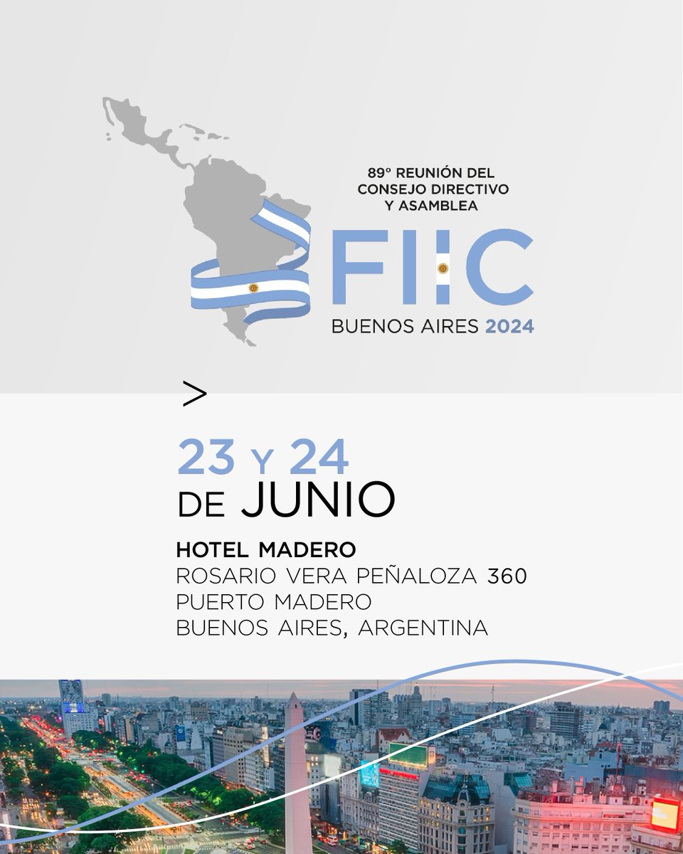 CamarcoArg's tweet photo. ◼ El lunes 24 de junio se celebrará la 89° Reunión del Consejo Directivo y Asamblea de @FiicLa . Participarán representantes de las diferentes cámaras constructoras de América Latina y el Caribe. 

Más información en https://t.co/tQisfdjzRp 

#CAMARCO https://t.co/rzO5kteZ85