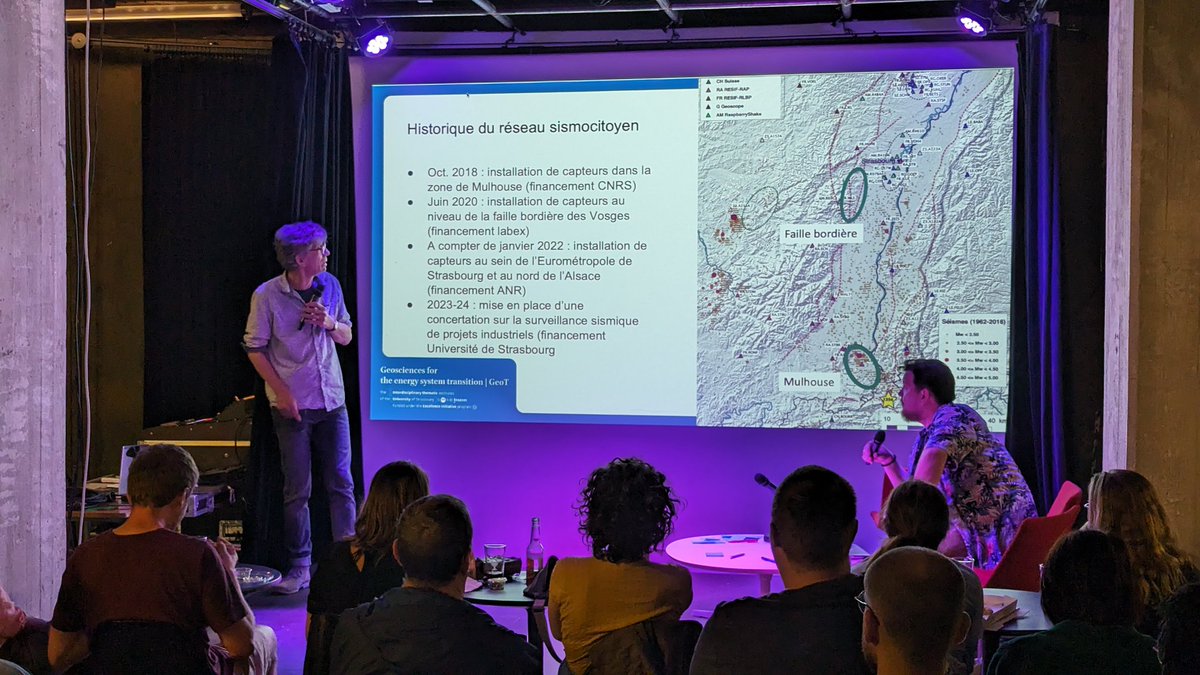 Ça continue pour #pint24 au Shadok à #strasbourg !
On parle désormais de sismo citoyenne avec Philippe Chavot et Jérôme Arnaud !

<a href="/pintofscienceFR/">Pint of Science FR</a>
