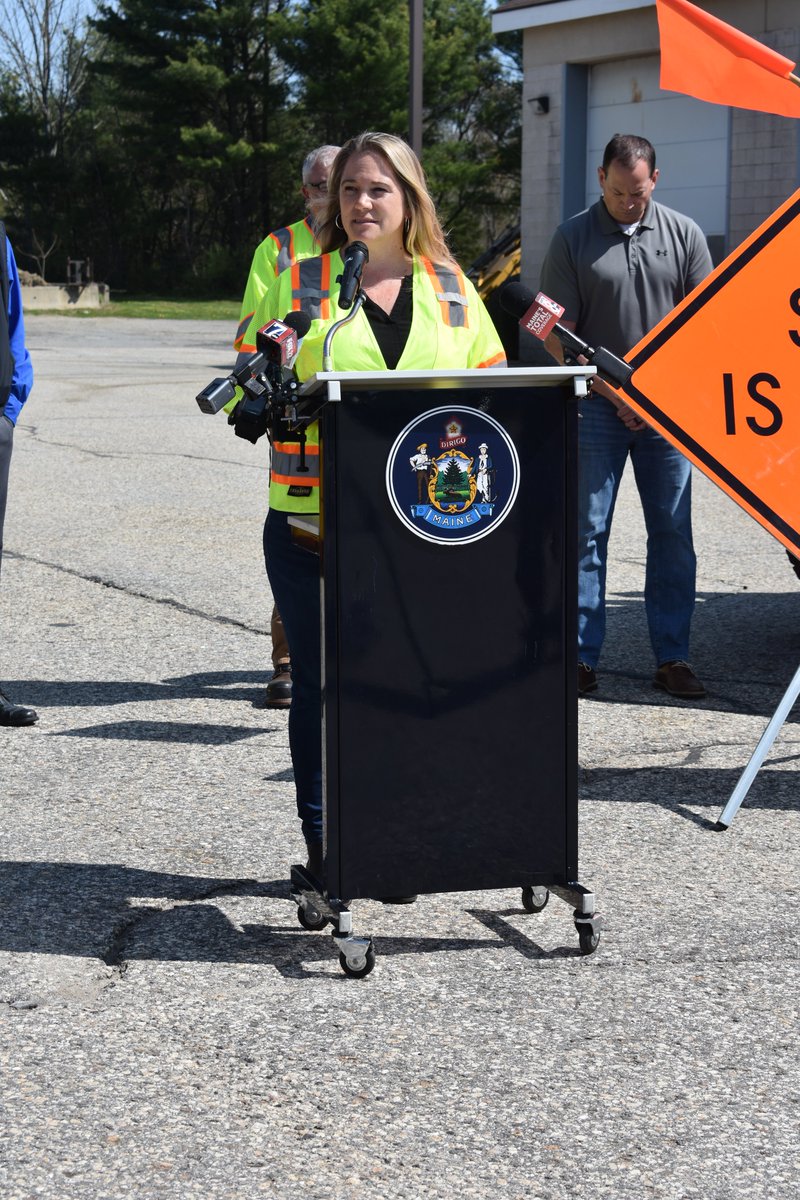 Today Maine Turnpike Authority hosted a press conference with speakers from MaineDOT , AAA Northern New England, Maine State Police  and Associated General Contractors of Maine to remind drivers that as construction season is gearing up to please be aware of highway work zones.