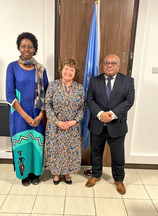 As part of our collaboration and consultations, I met today with @UNSomalia SRSG @CatrionaLaing1 and @UNSOS_ ASG @AKacyira. Discussions focused on the political and security situation in #Somalia, #ATMIS Phase 3 drawdown, and the upcoming AUPSC meeting.