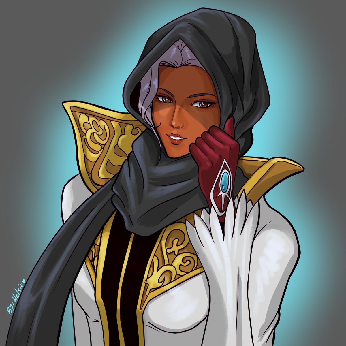 helsic's tweet image. Thank you @NaruKami73 for your continuous support of my art!!! here is a cute portrait of Najd~

#KOFXV #Najd