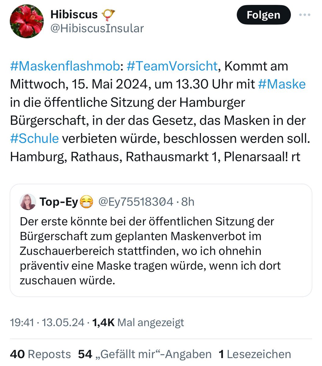 1900HO's tweet photo. Die rot-grüne Hamburger Regierung will die Gesichtsverhüllung an Schulen in HH verbieten. Es gibt Schüler:innen, die  Niqab oder Burka tragen

Darüber wird Mittwoch entschieden. Als Protest gegen das rote-grüne Gesetzesvorhaben plant das #TeamVorsicht einen #Maskenflashmob https://t.co/PHAhCzdwzB