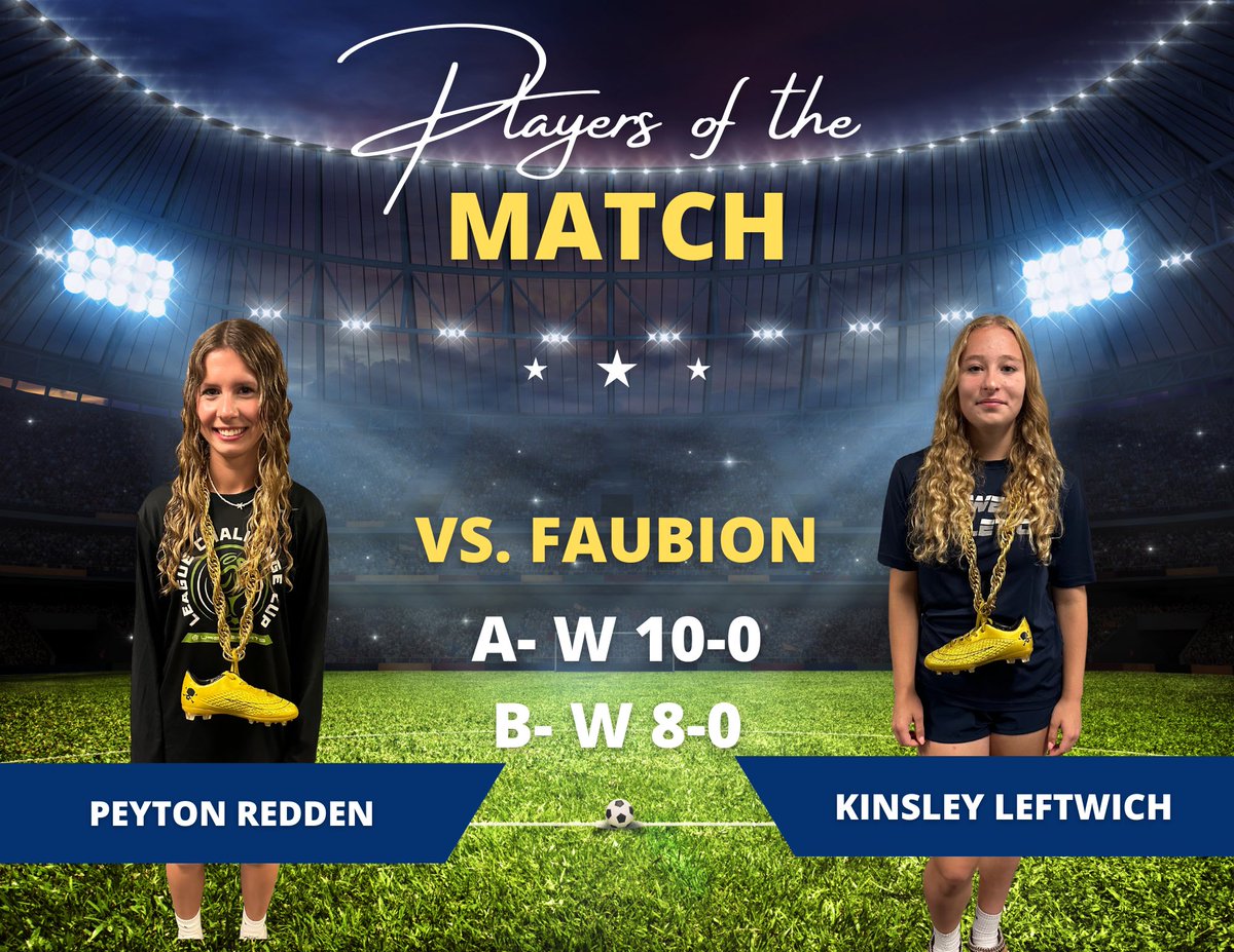 Dowell girls soccer players of the match VS Faubion!