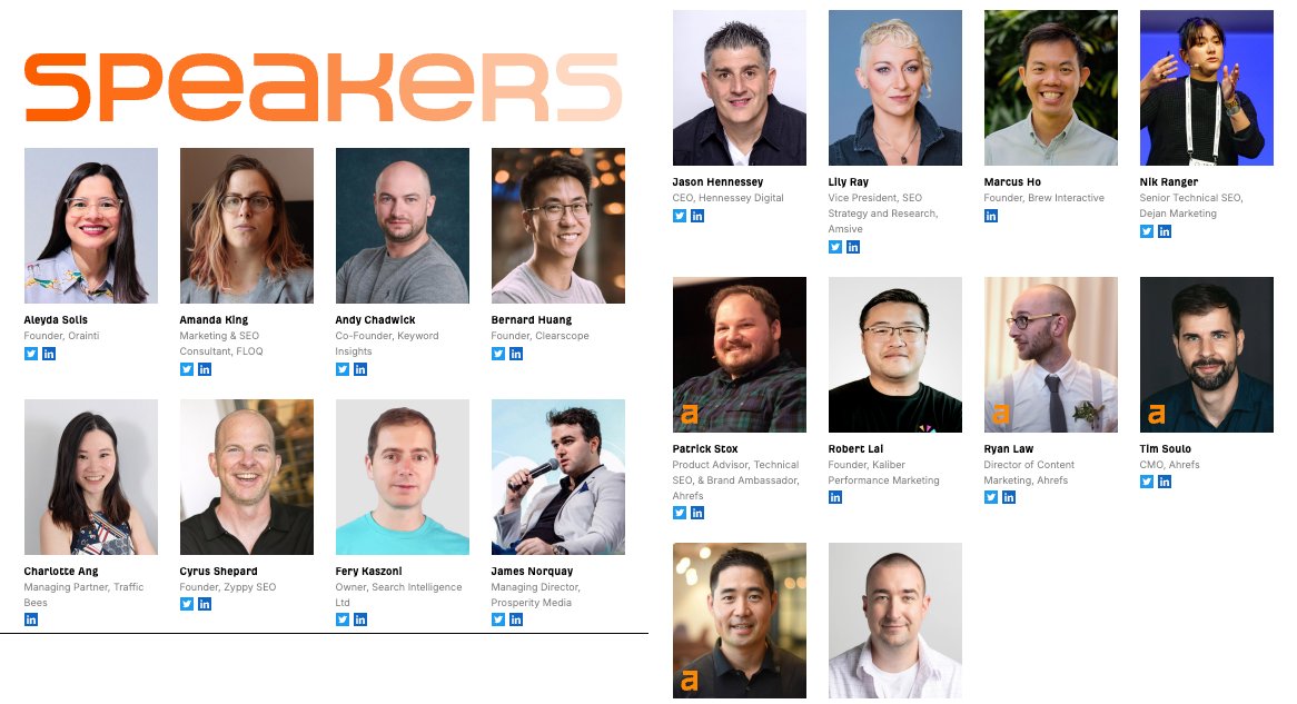CyrusShepard's tweet photo. Holy moly - incredibly smart speaker lineup for Ahrefs Evolve 2024

If you can make it to Singapore October 23-25, this is your official invitation to join us for all things SEO

@thinking_slow @timsoulo @samsgoh https://t.co/U0HifzLaWe