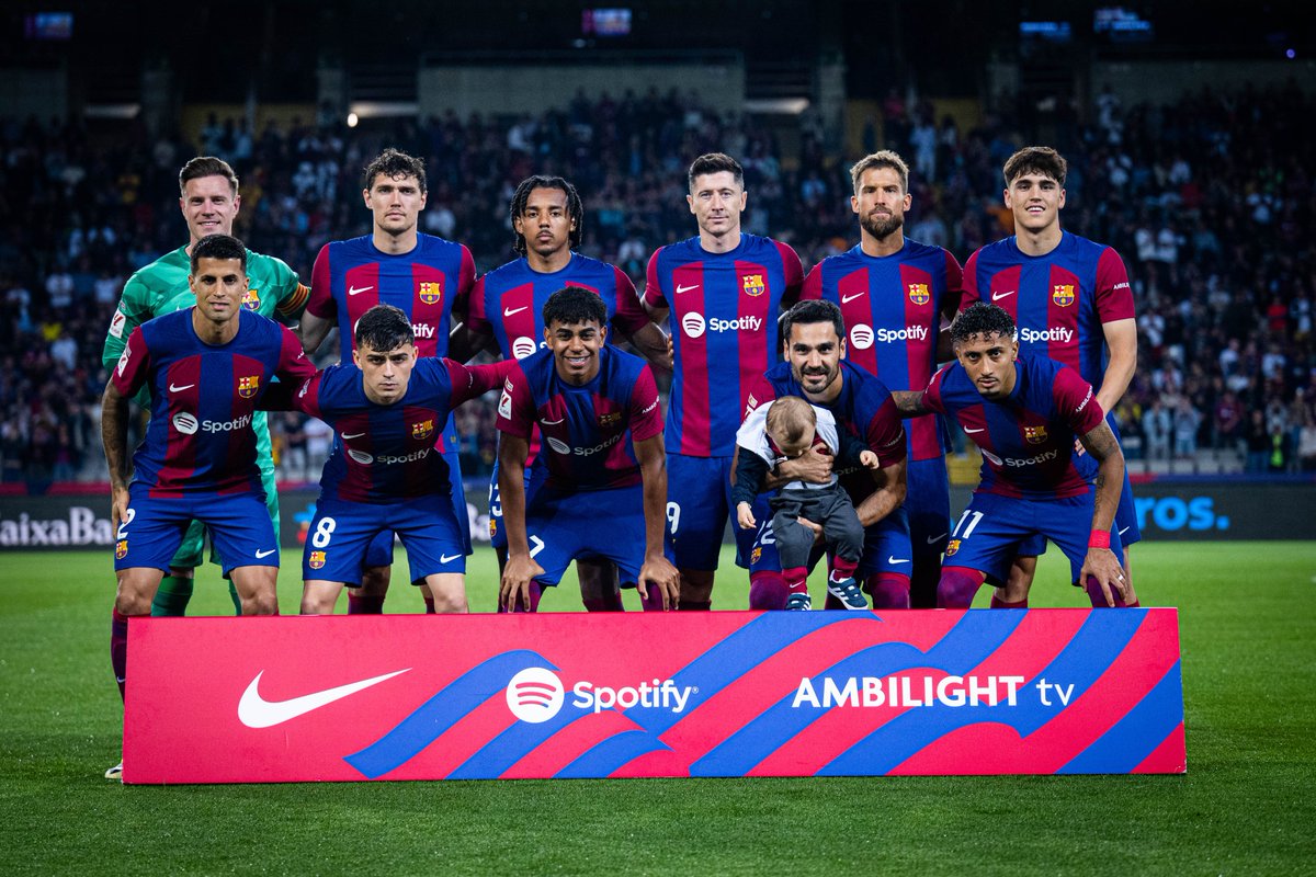 Notre équipe 🩵❤ #BarçaRealSociedad