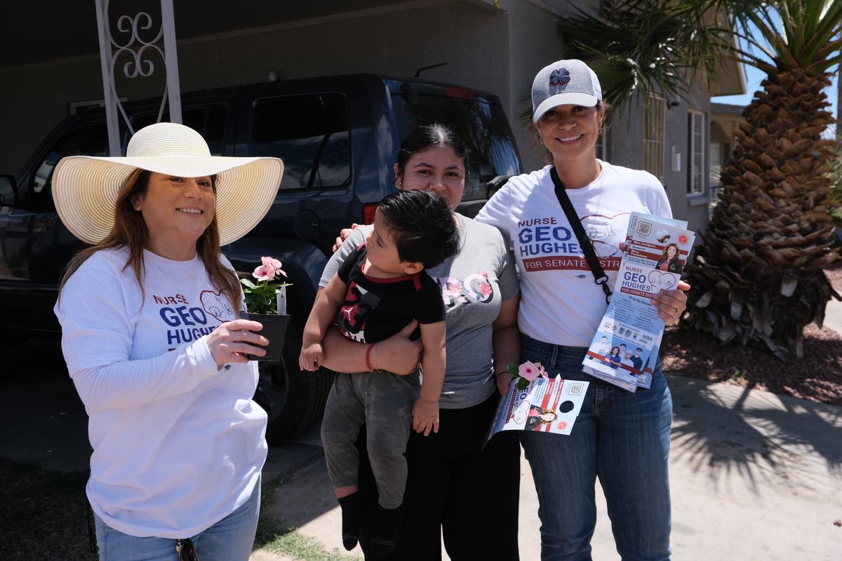 GeoForNevada's tweet photo. What an amazing weekend of joining striking union members on the picket line with Congressman Horsford, launching a Super Saturday canvass with wonderful volunteers, and celebrating nurses with the Philippine Nurses Association of Nevada. #GeoForNevada #SiSePuede https://t.co/xRD2mpYF0s