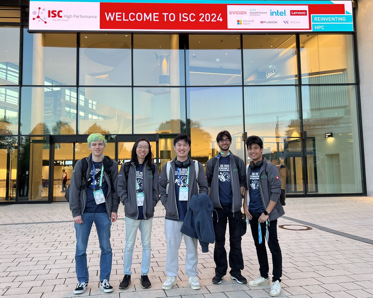 teamepcc's tweet photo. That’s @teamepcc with Day1’s challenges competed! Looking forward to the Day2 of #ISC24_SCC! #ISC24 @EPCCed @hpccouncil https://t.co/yhaBfe2TbF