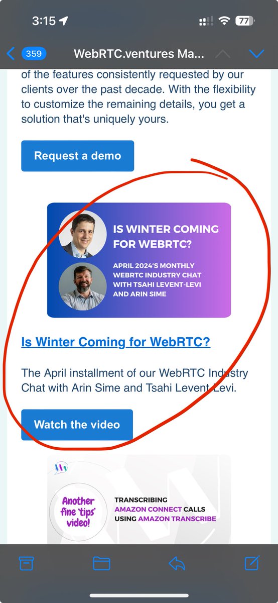 No! Lol. There couldn’t be a more exciting for WebRTC. New implementations in Golang, Erlang/Elixir. New use cases in AI from today’s demo…