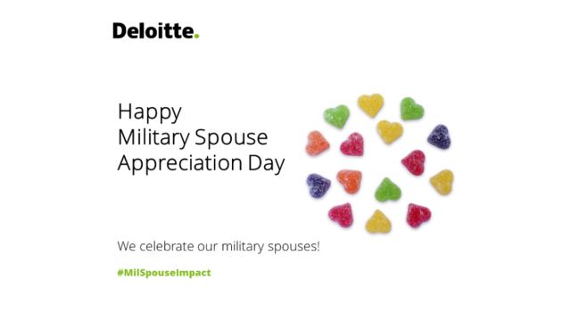 SteDonSF's tweet photo. Military spouses bring valuable skills, experiences, and perspectives to Deloitte. This Military Spouse Appreciation Day, Deloitte salute's them for their dedication and service. #MilSpouseImpact https://t.co/2VDZRs15Tu https://t.co/cc9TPL99cl