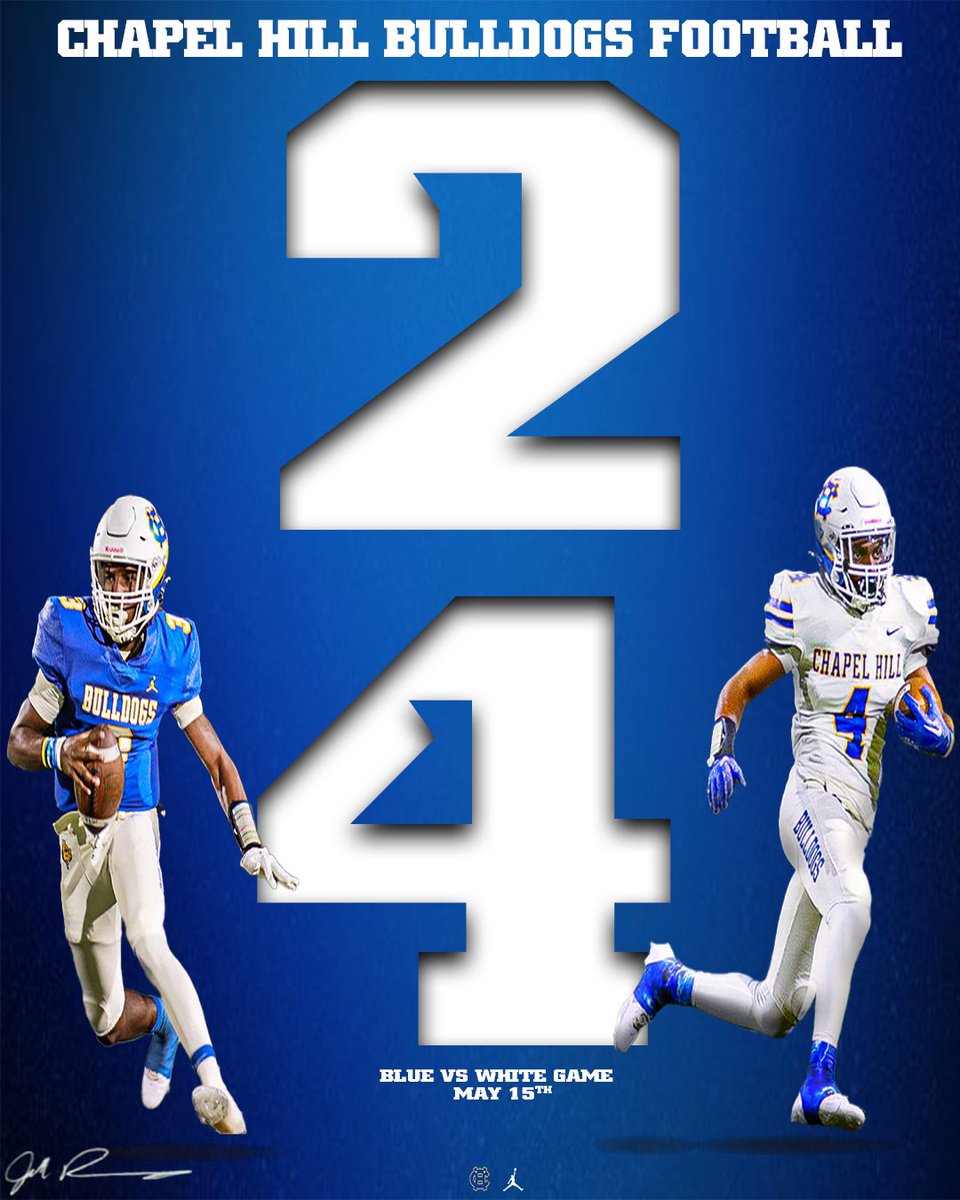 ChapelHillFB's tweet photo. Itβs going down this Wednesday. #WeGotDogs #BlueVsWhite https://t.co/LbD3iYHRlG